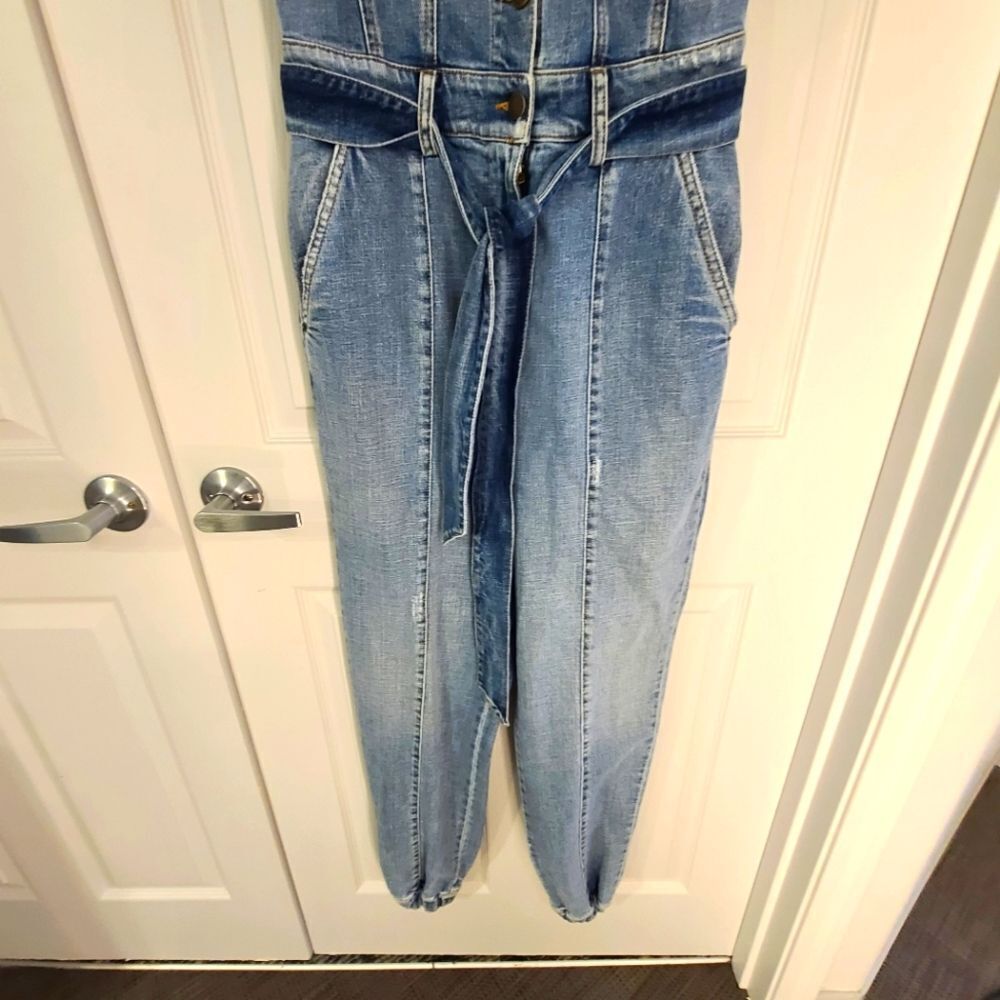 Retrofete Lia Denim jumpsuit size M NWT MSRP $590 - Picture 9 of 14